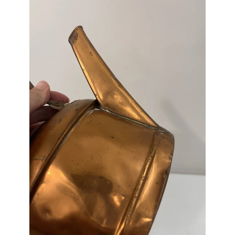 Antique Revere Ware Copper Tea Kettle Pot 1801 Rome  NY 7